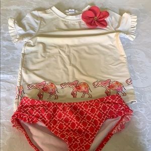 Janie and jack rash guard and bottom